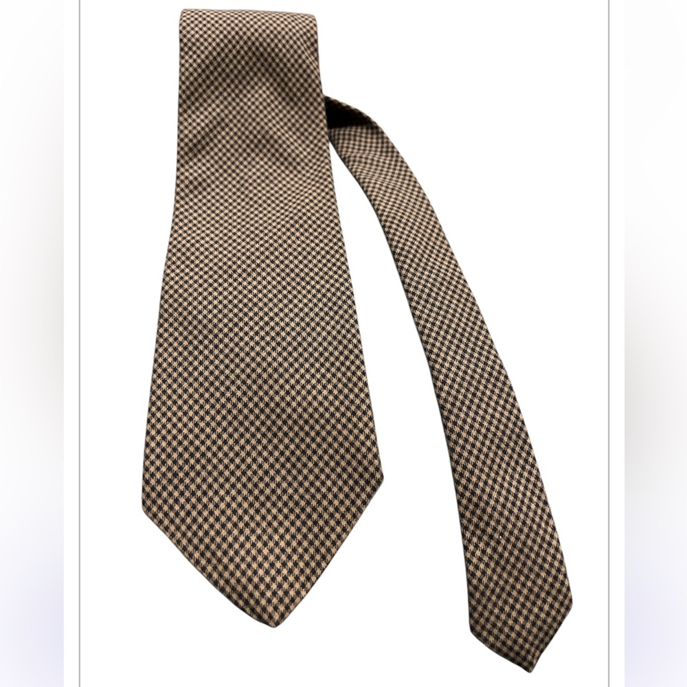Eagle Menswear Black/Tan 100% Cotton Tie